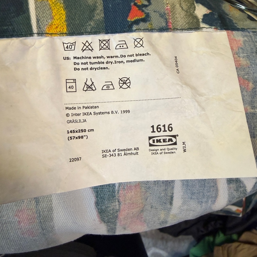 2 sets (4 panels) IKEA Graslilja curtains 98” long - Picture 3 of 3